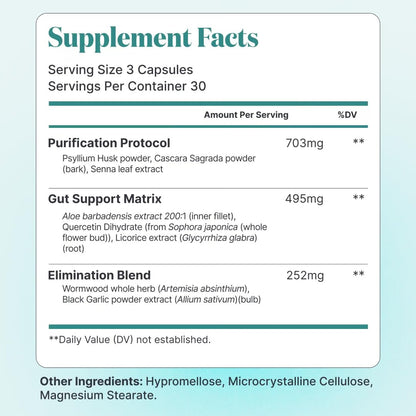 Elimipure Gut Cleanse & Restore Supplement, Regularity Support, 90 Caps emma Official store