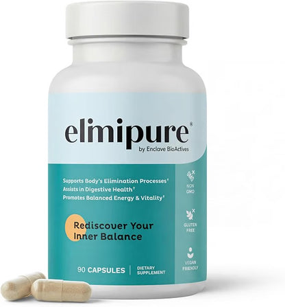 Elimipure Gut Cleanse & Restore Supplement, Regularity Support, 90 Caps emma Official store