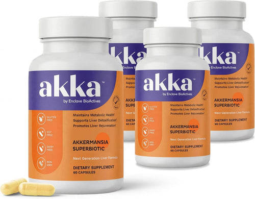 AKKA Akkermansia Probiotic, Liver Cleanse, Detox & Repair, Non-GMO, 2 Pack emma store