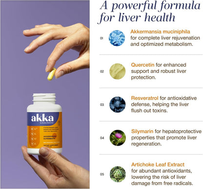 AKKA Akkermansia Probiotic, Liver Cleanse, Detox & Repair, Non-GMO, 2 Pack emma store